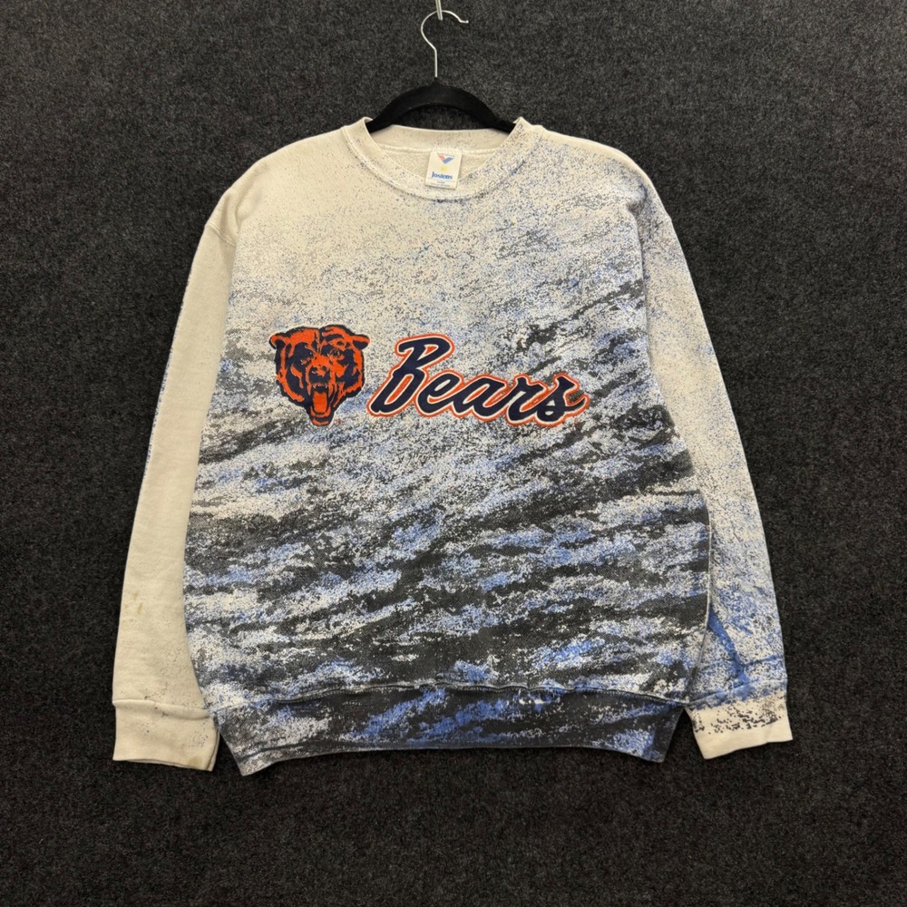 Vintage 90s Chicago Bears Jostens AOP Sweatshirt Mens Large Made in USA NFL